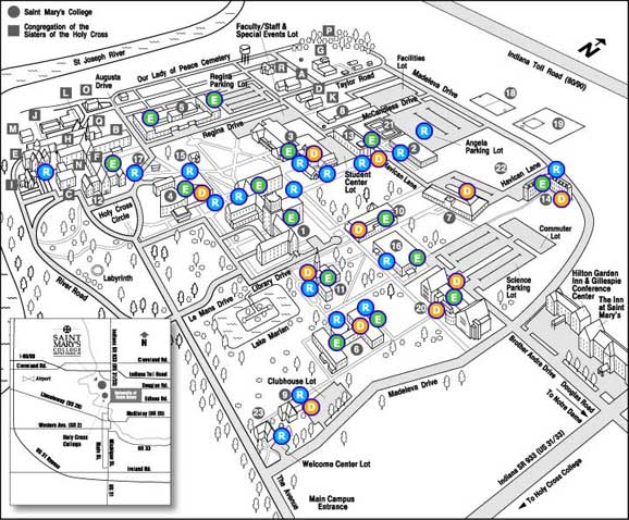 campus map graphic with accessibility labeled