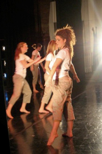 hannah fischer dancing on stage with other students